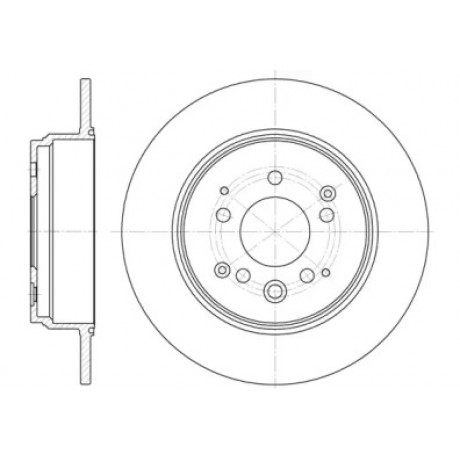 Диск тормозной HONDA CR-V 2.0 02- задн. (пр-во REMSA)