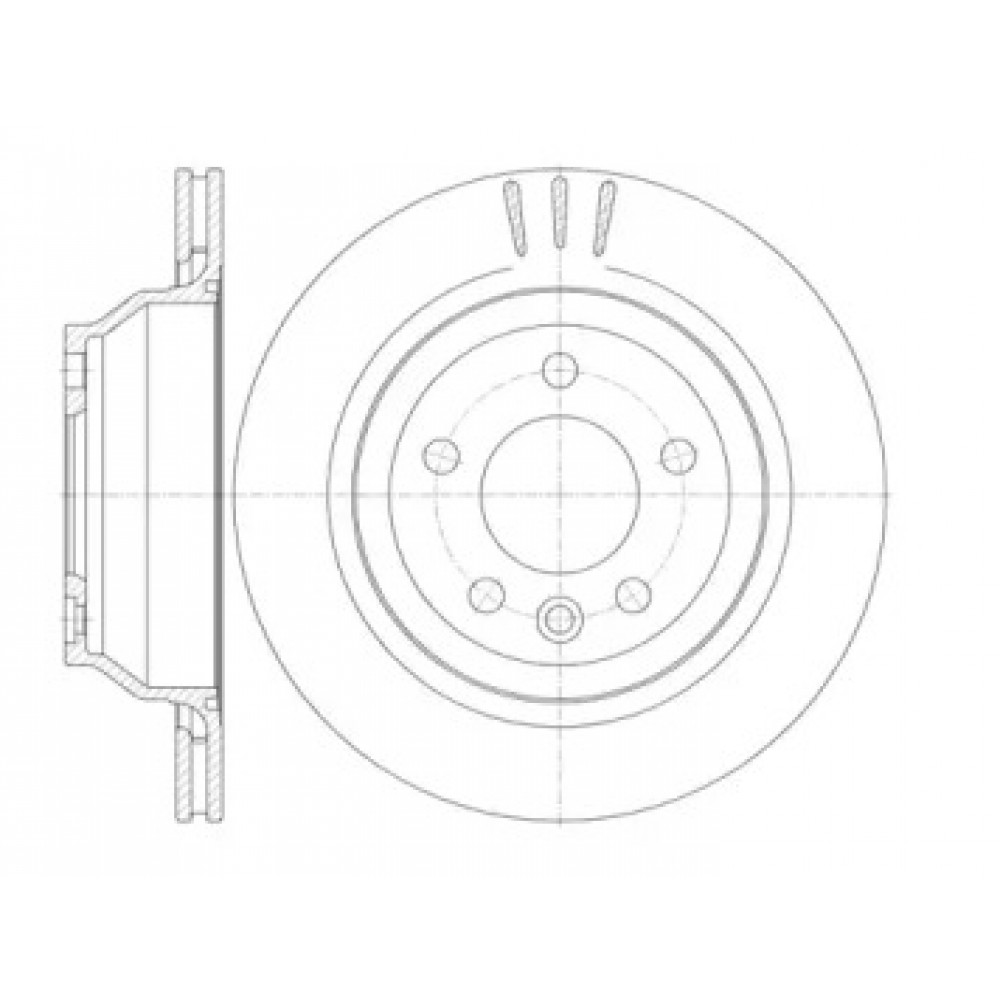 Диск тормозной VW T5, TOUAREG задн. (пр-во REMSA)