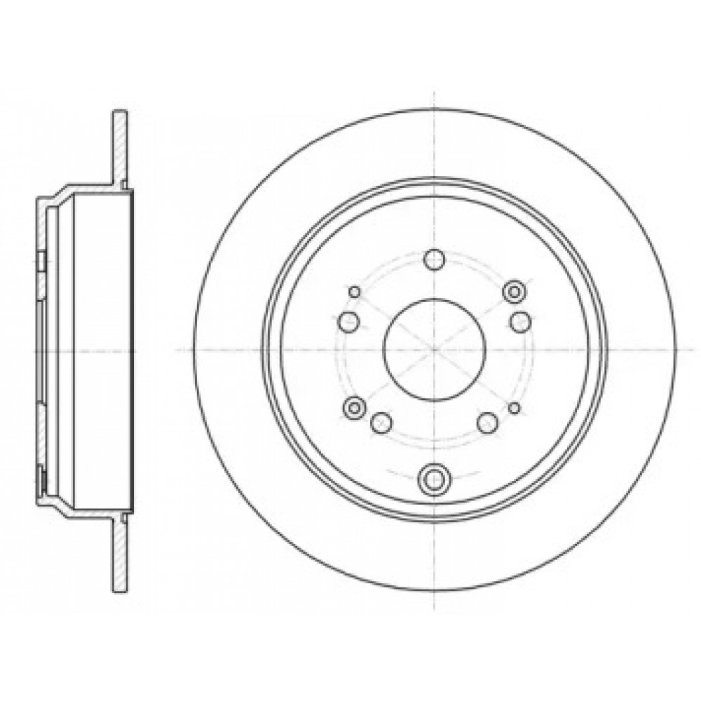 Диск тормозной HONDA CR-V задн. (пр-во REMSA)