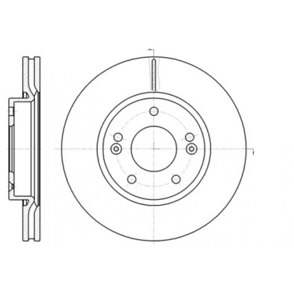 Диск тормозной HYUNDAI i30, KIA CEE'D, SOUL передн., вент. (пр-во REMSA)