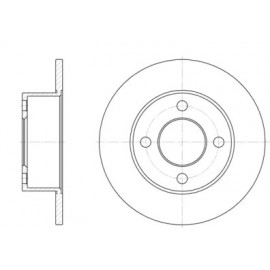 Диск тормозной AUDI 100 задн. (пр-во REMSA)