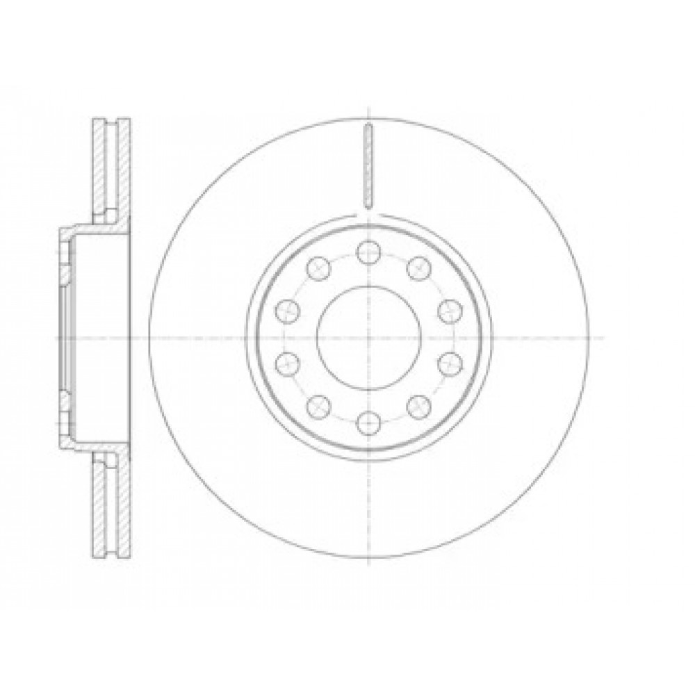 Диск тормозной SKODA SUPERB (3U4) (02/02-06/08) передн. (пр-во REMSA)