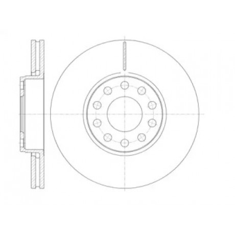 Диск тормозной SKODA SUPERB (3U4) (02/02-06/08) передн. (пр-во REMSA)