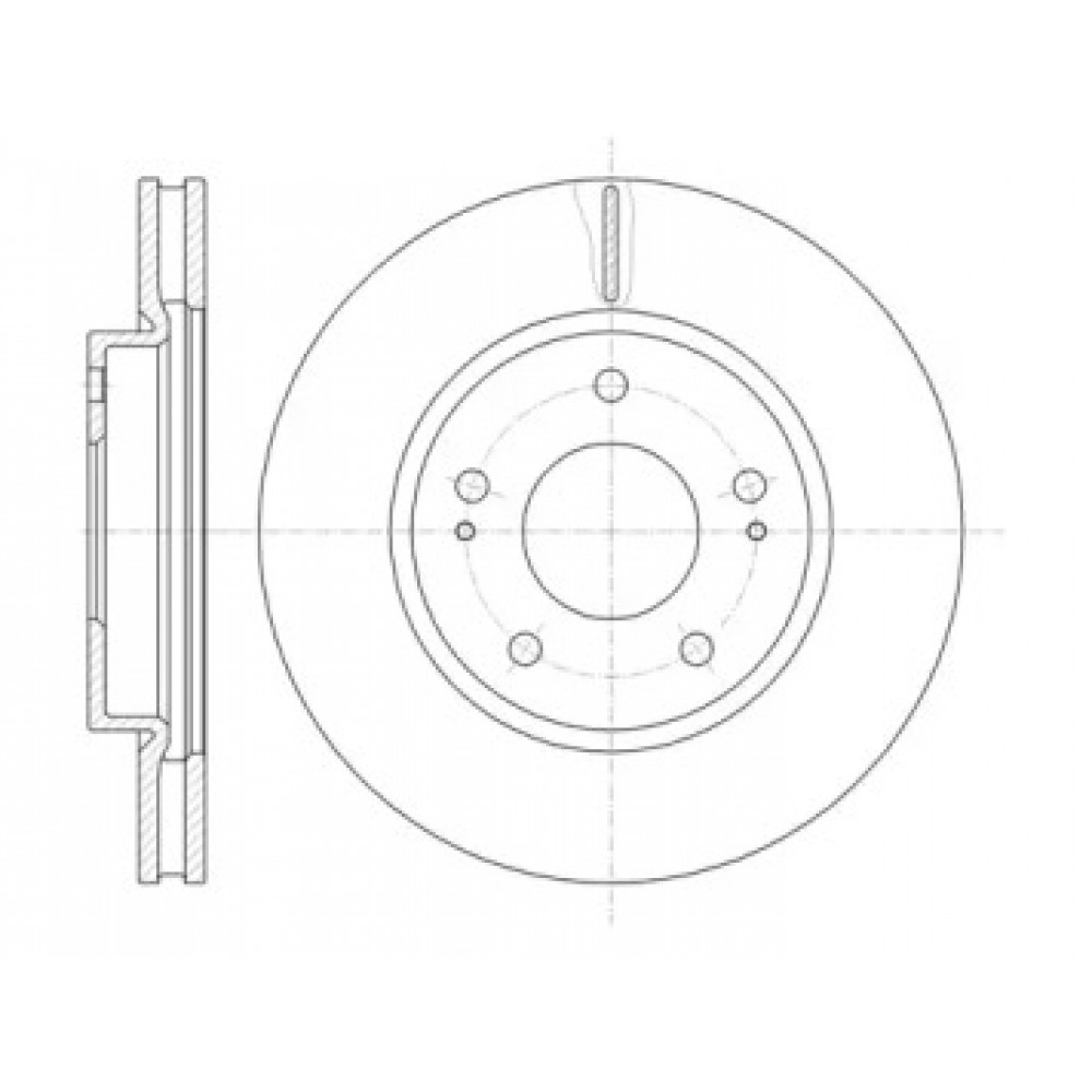 Диск тормозной MITSUBISHI LANCER 2.0 03-, SPACE WAGON 98- передн. (пр-во REMSA)