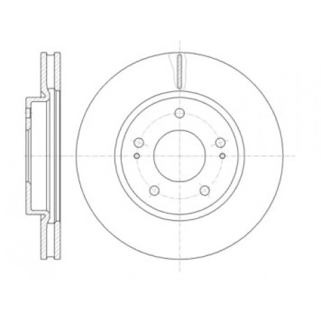 Диск тормозной MITSUBISHI LANCER 2.0 03-, SPACE WAGON 98- передн. (пр-во REMSA)