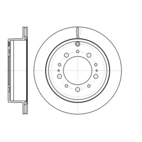 Диск тормозной TOYOTA LAND CRUISER 4.5D V8, 4.7 V8 08- задн. (пр-во REMSA)