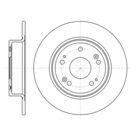 Диск тормозной HONDA ACCORD 2,0 2,2 2,4 08-  задн. (пр-во REMSA)