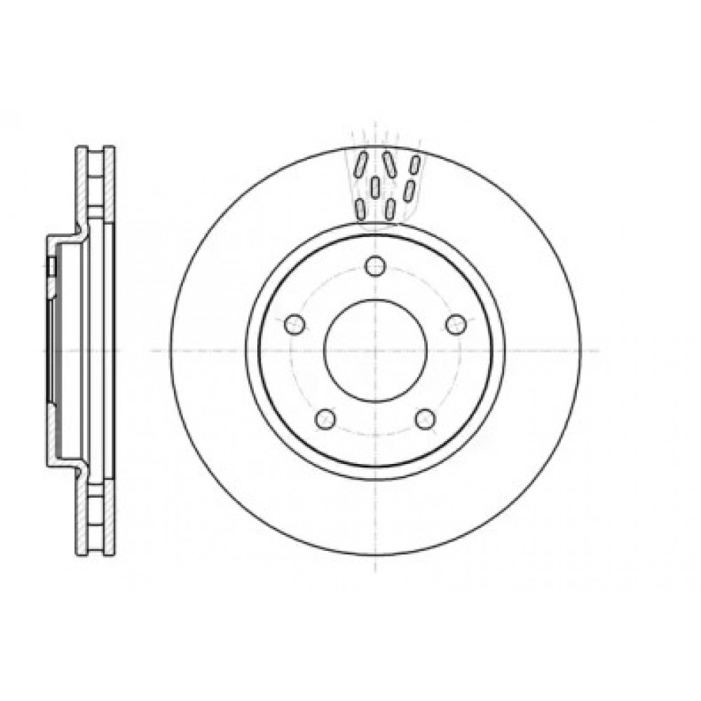 Диск тормозной MITSUBISHI LANCER 1.5-2.0 08-, DODGE CALIBER 1.8-2.4 06- передн. (пр-во REMSA)