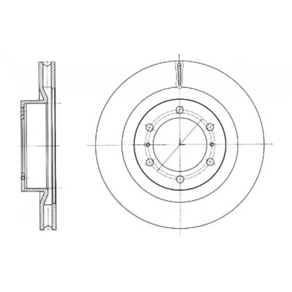 Диск тормозной LAND CRUISER 150 3.0D-4D 2010-,4.0 V6 VVT-I 2010- передн. (пр-во REMSA)