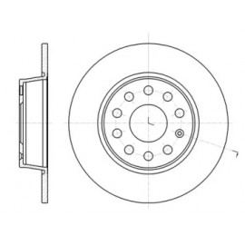 Диск тормозной SKODA OCTAVIA 08-,SUPERB 08-;VW CADDY 2010-;SEAT LEON 05- задн. (пр-во REMSA)