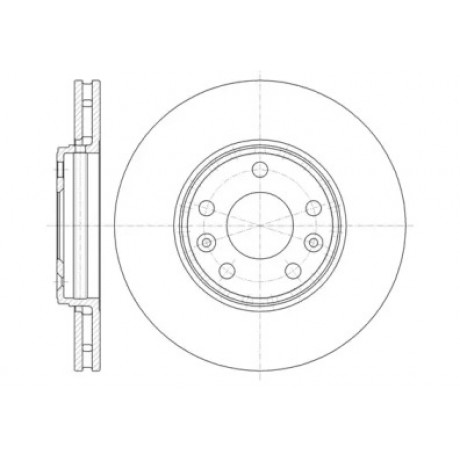 Диск тормозной RENAULT LAGUNA 2.0 07-,GRAND SCENIC 1.2-2.0 09-,MEGANE III 09- передн. (пр-во REMSA)