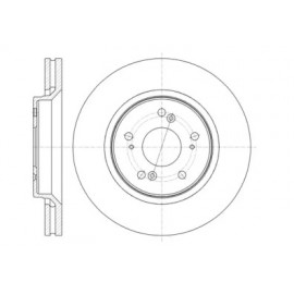 Диск тормозной HONDA CR-V III передн., вент. (пр-во REMSA)