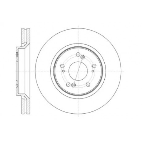 Диск тормозной HONDA CR-V III передн., вент. (пр-во REMSA)