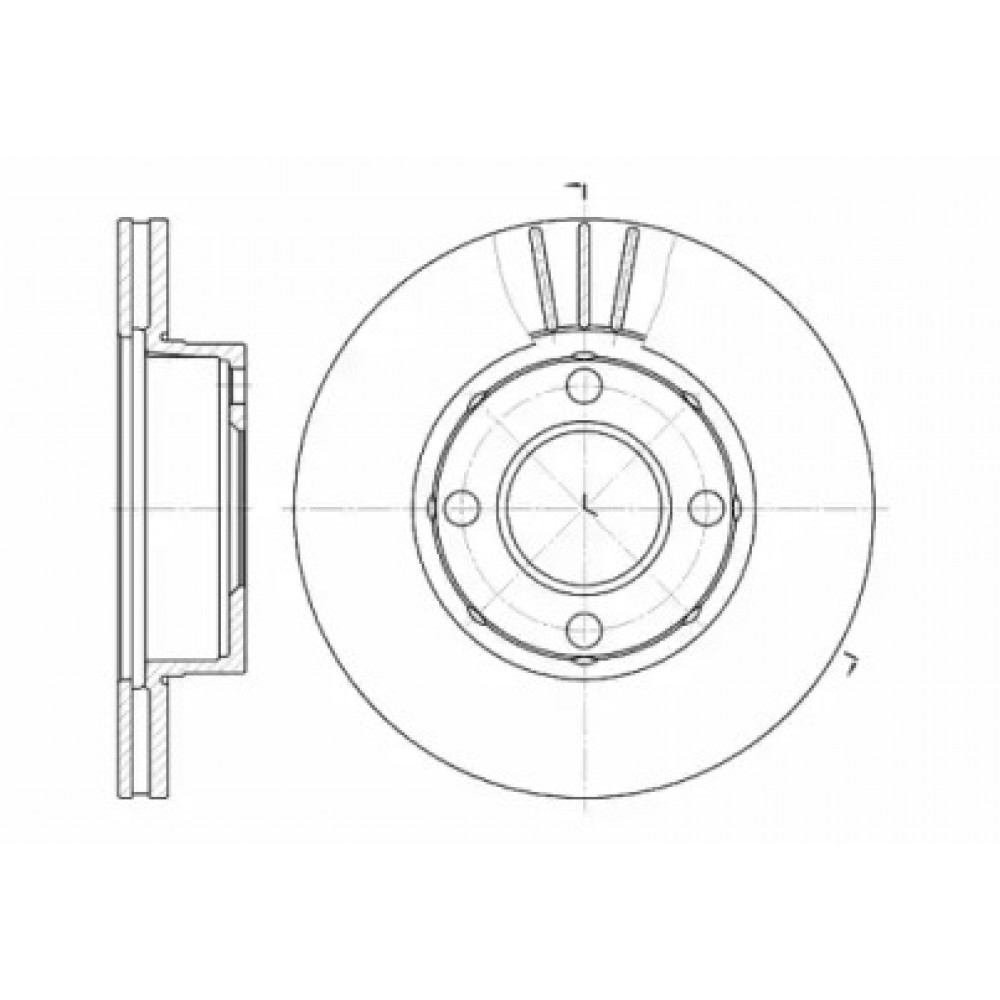 Диск тормозной AUDI 80 (8C, B4) (09/91-12/94) передн. (пр-во REMSA)