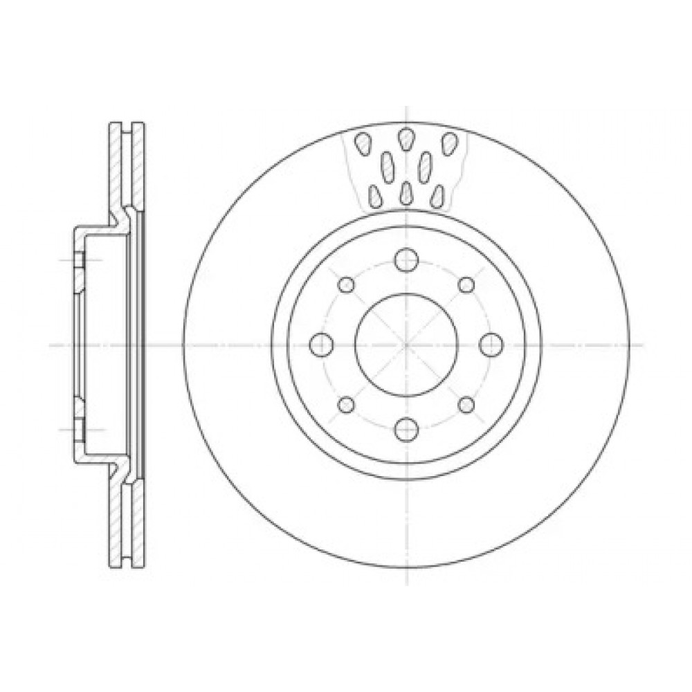 Диск тормозной ALFA ROMEO, FIAT, LANCIA, передн., вент. (пр-во REMSA)