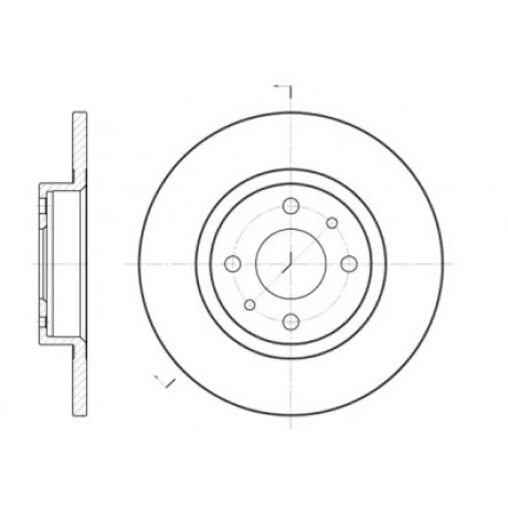 Диск тормозной  FIAT, LANCIA, ALFA 145, ALFA 146, ALFA 155 передн. (пр-во REMSA)