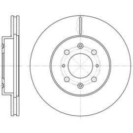 Диск тормозной HONDA CIVIC передн., вент. (пр-во REMSA)