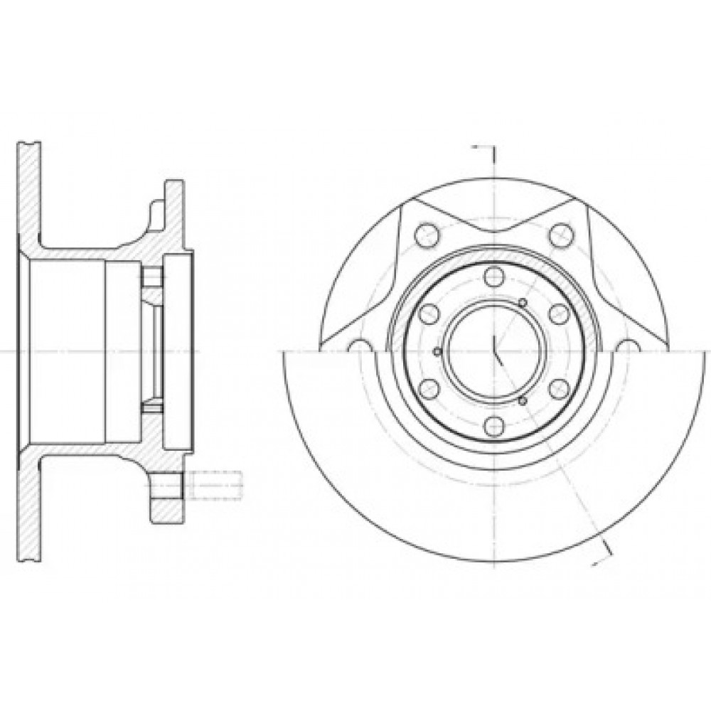 Диск тормозной ALFAROMEO, IVECO DAILY I 1/91-1/99 передн. (пр-во REMSA)