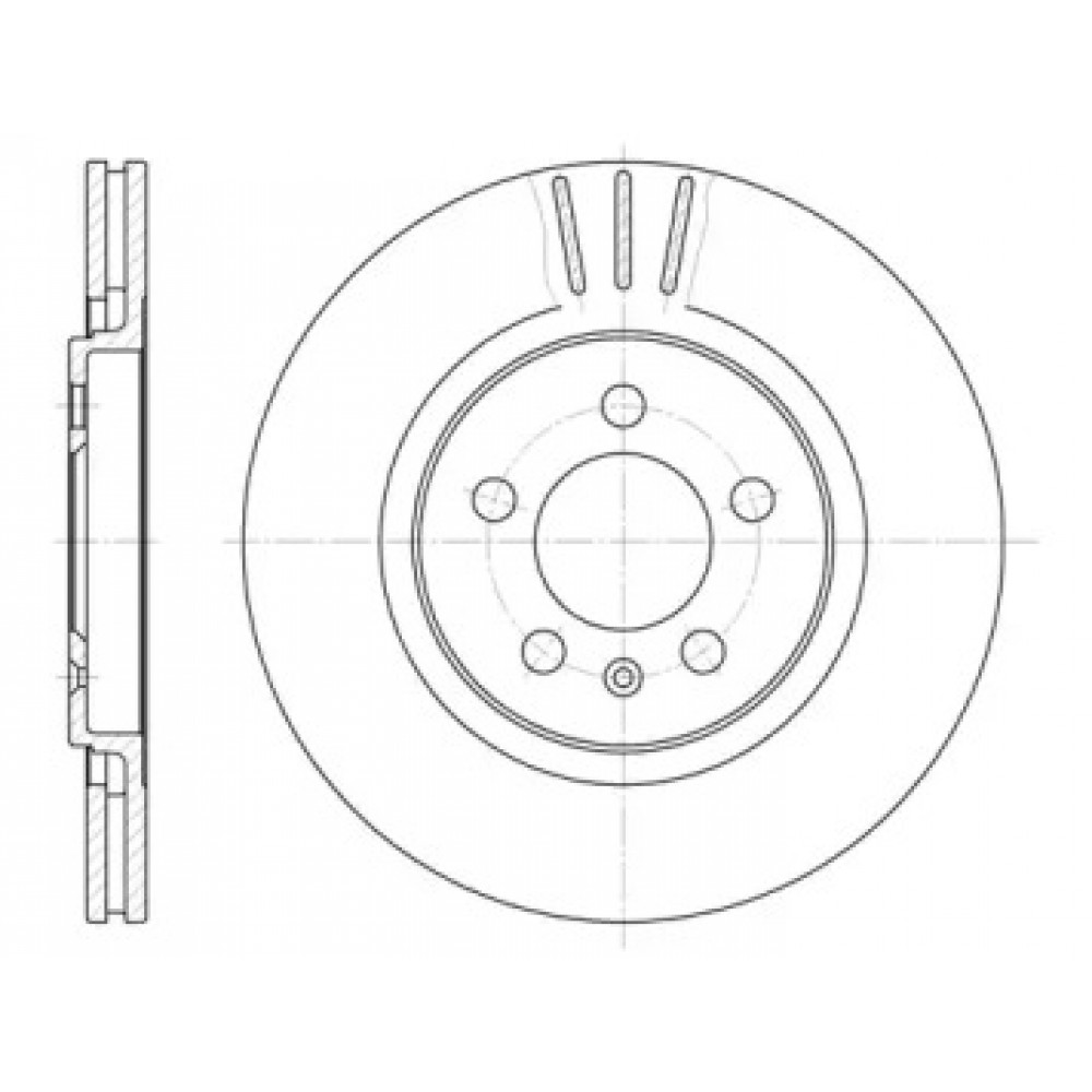 Диск тормозной SEAT, VW, передн., вент. (пр-во REMSA)