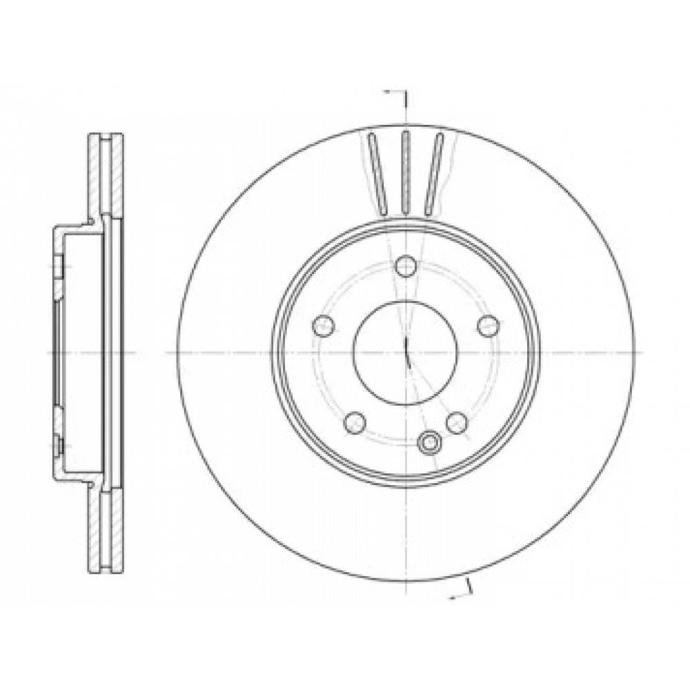 Диск тормозной MB C-CLASS передн., вент. (пр-во REMSA)