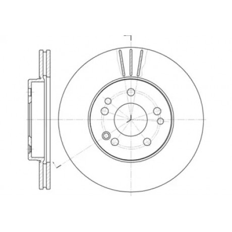Диск тормозной MB 190 (W201), E-CLASS (W124) передн., вент. (пр-во REMSA)