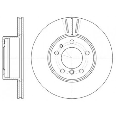 Диск тормозной BMW 5 (E28), 5 (E34), 7 (E32) передн., вент. (пр-во REMSA)