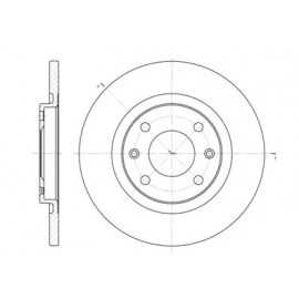 Диск тормозной CITROEN PEUGEOT BERLINGO, C3 передн. (пр-во REMSA)