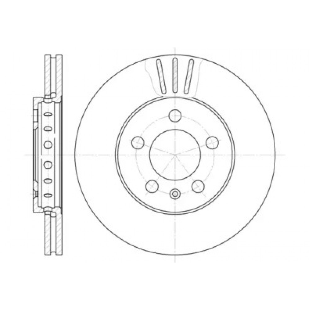 Диск тормозной AUDI A3, SEAT CORDOBA, IBIZA, SKODA,VW, передн., вент. (пр-во REMSA)