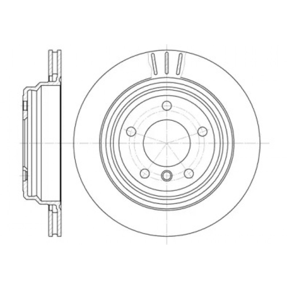 Диск тормозной BMW 5 задн., вент. (пр-во REMSA)