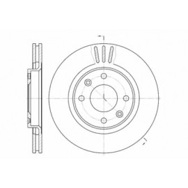 Диск тормозной CITROEN C3, C4, PEUGEOT 207 передн., вент. (пр-во REMSA)