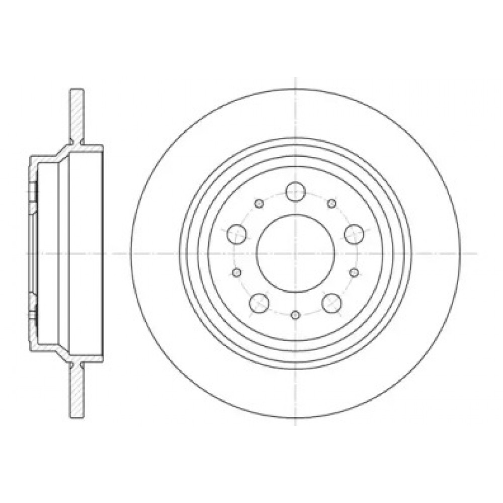 Диск тормозной VOLVO V70 задн. (пр-во REMSA)