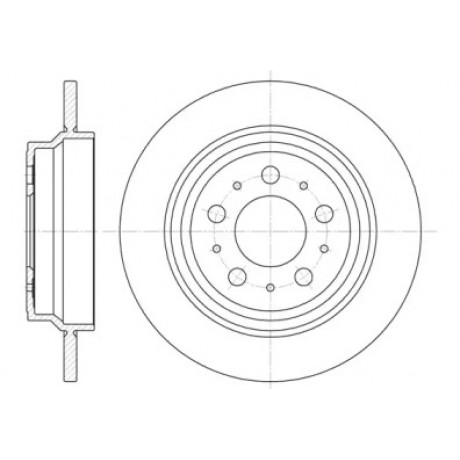 Диск тормозной VOLVO V70 задн. (пр-во REMSA)
