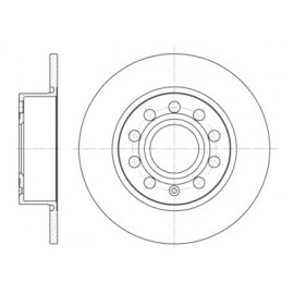 Диск тормозной SKODA YETI, VW GOLF VI задн. (пр-во REMSA)