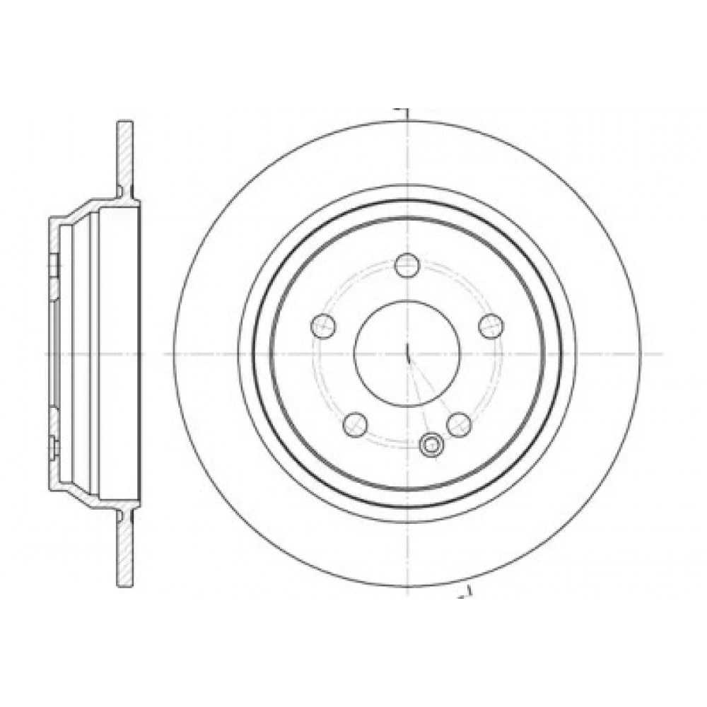 Диск тормозной MB VIANO(W639) 09/03- VITO BOX(W639) 09/03- VITO BUS(W639) 09/03- задн. (пр-во REMSA)