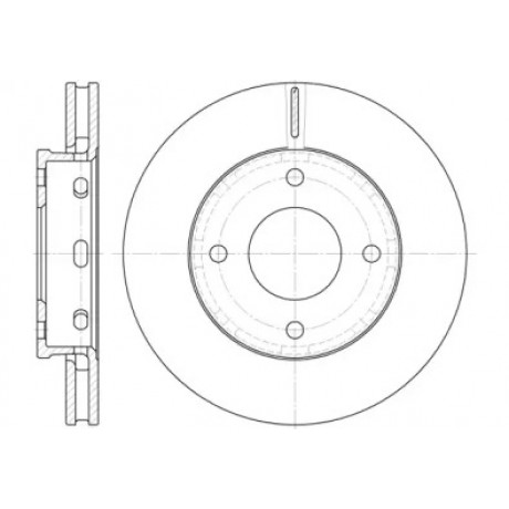 Диск тормозной MITSUBISHI COLT 1.1-1.5 04- передн. (пр-во REMSA)