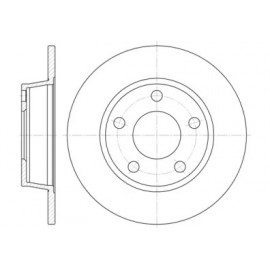 Диск тормозной AUDI A6 задн. (пр-во REMSA)