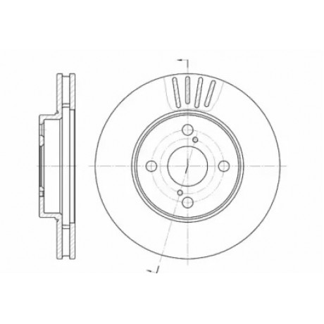Диск тормозной TOYOTA, передн., вент. (пр-во REMSA)