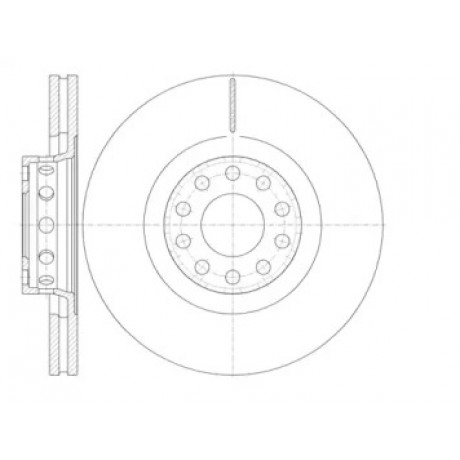 Диск тормозной AUDI A6, A8 передн., вент. (пр-во REMSA)