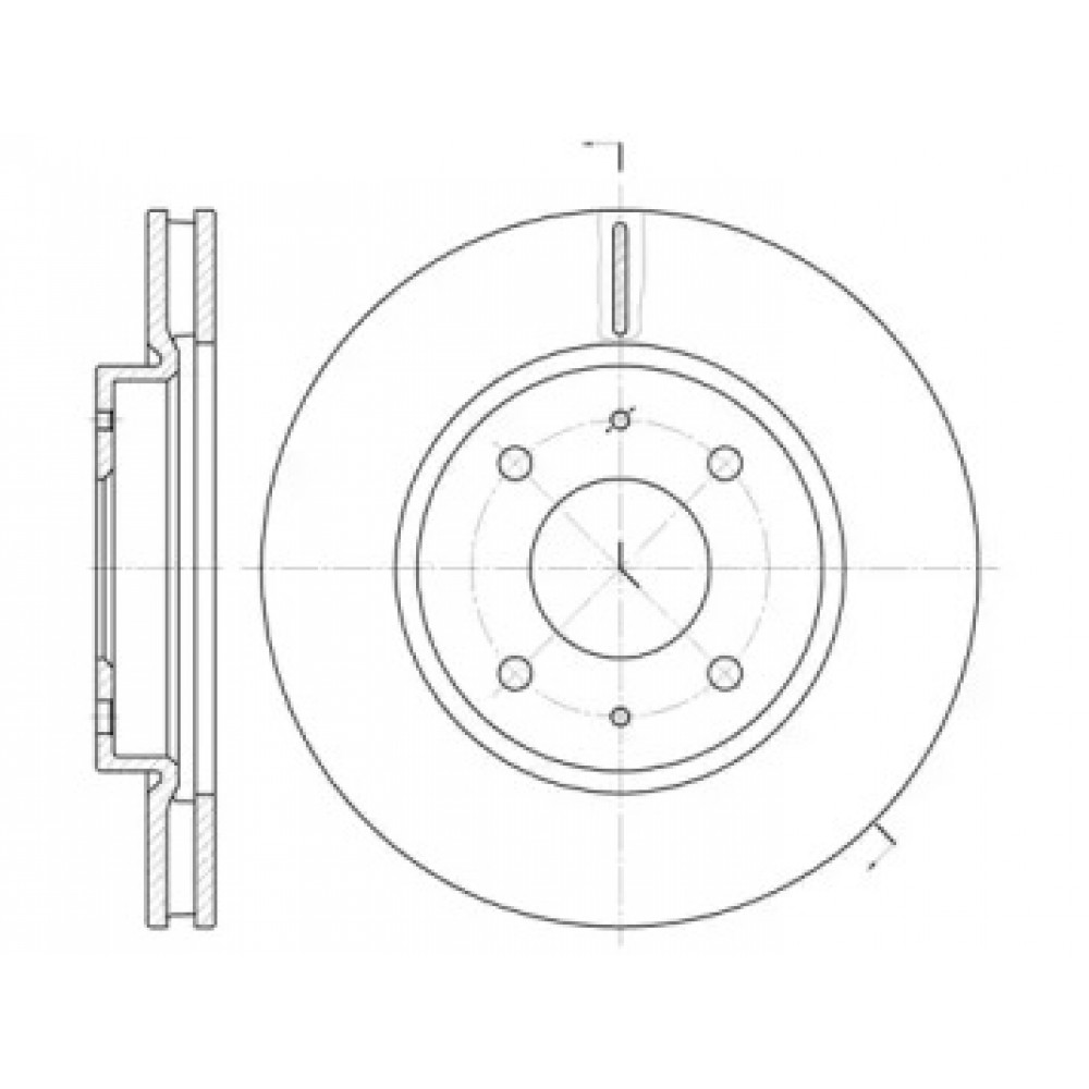 Диск тормозной MITSUBISHI GALANT VI 2.0-2.5 96-04, LANCER 1.3-2.0 03- передн. (пр-во REMSA)