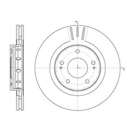Диск тормозной MITSUBISHI OUTLANDER 2.0-2.4 03- передн. (пр-во REMSA)