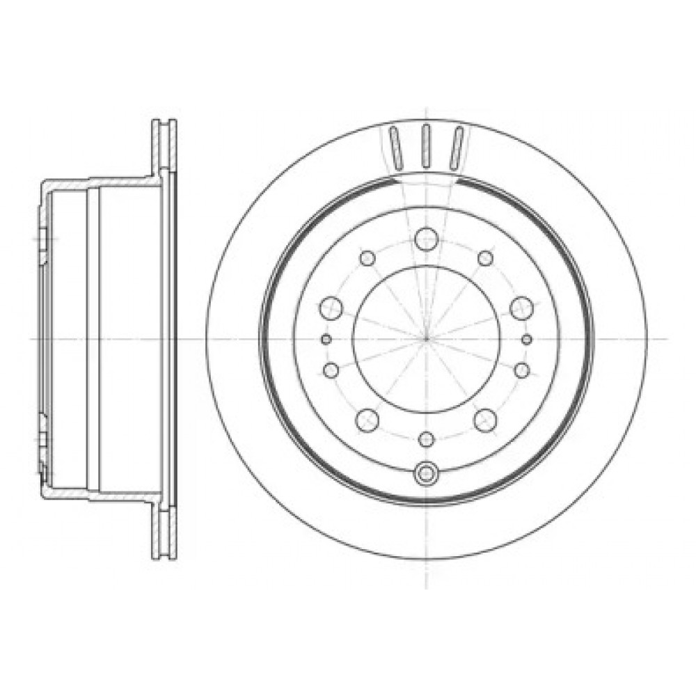 Диск тормозной TOYOTA LAND CRUISER 100, задн., вент. (пр-во REMSA)