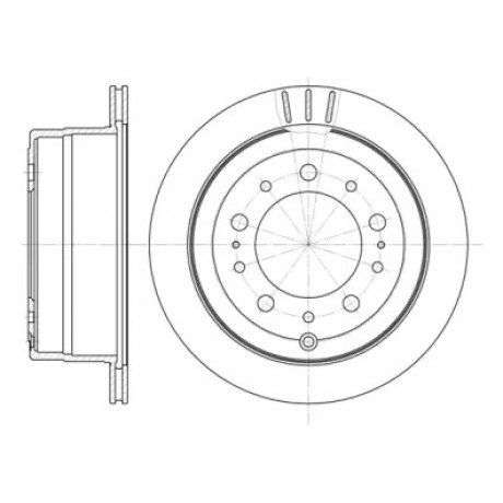 Диск тормозной TOYOTA LAND CRUISER 100, задн., вент. (пр-во REMSA)