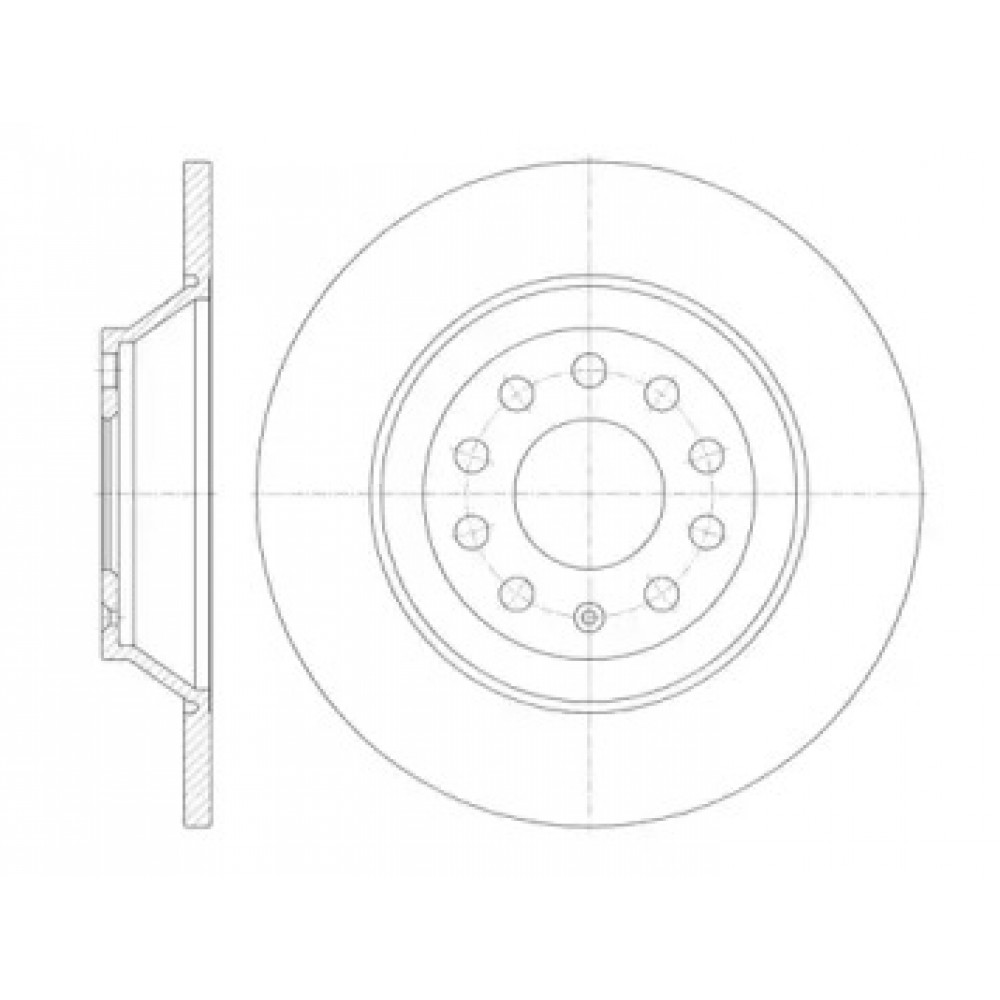 Диск тормозной AUDI A6 2.0-4.2 -2011 задн. (пр-во REMSA)