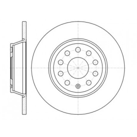 Диск тормозной SKODA SUPERB, YETI, VW GOLF V, PASSAT задн. (пр-во REMSA)