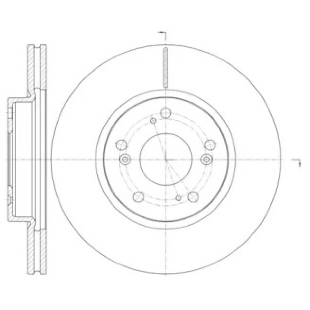Диск тормозной HONDA CIVIC VII 1.4-2.2 06-, FV-R 1.7-2.0 05- передн. (пр-во REMSA)