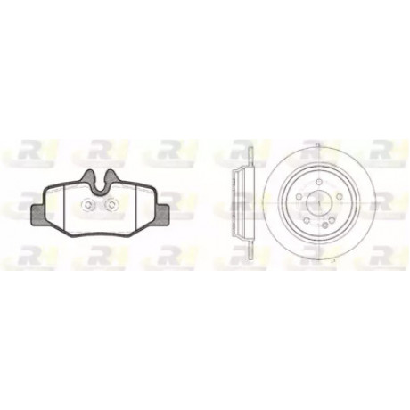 Комплект тормозной задн. MB VITO BOX(W639) 09/03- VITO BUS(W639) 09/03- (пр-во REMSA)
