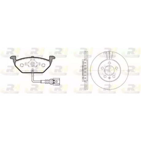 Комплект тормозной передн. SKODA ROOMSTER, OCTAVIA -10,VW POLO 09-,GOLF IV (пр-во REMSA)