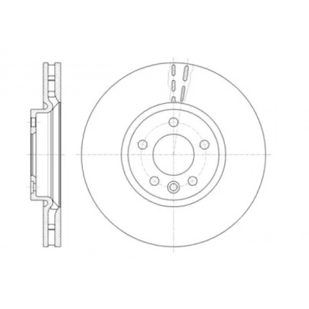 Диск тормозной VW TRANSPORTER V 2.0 03-, MULTIVAN V 09- передн. (пр-во REMSA)