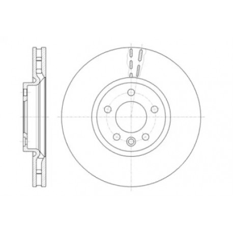 Диск тормозной VW TRANSPORTER V 2.0 03-, MULTIVAN V 09- передн. (пр-во REMSA)