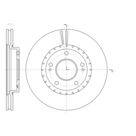 Диск тормозной HYUNDAI VELOSTER 1.6 передн. (пр-во Remsa)